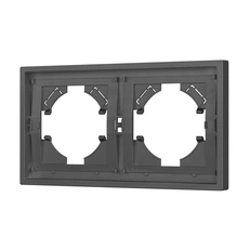 Изображение Рамка 2 поста пластиковая Arlight TENDO, графитовый soft-touch 054648