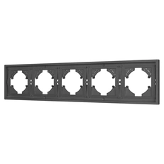 Изображение Рамка 5 постов пластиковая Arlight TENDO, графитовый soft-touch 054659